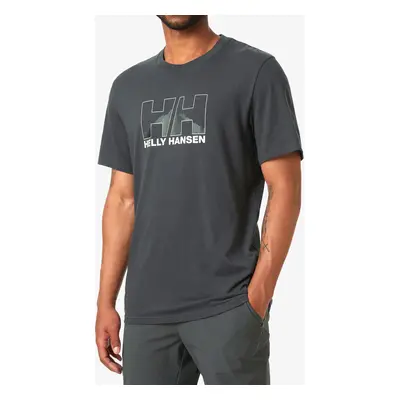 Bavlněné tričko Helly Hansen Nord Graphic T-Shirt - ebony/ebony