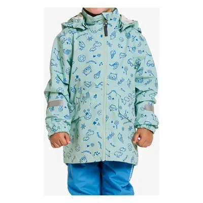 Dětská bunda Didriksons Norma Print Jacket - doodle pale mint