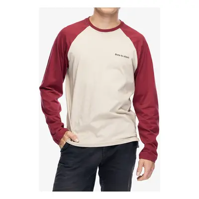 Longsleeve Nograd Born To Climb - terre cendree/dark red