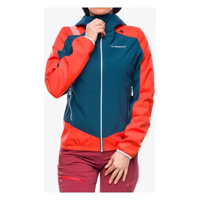 Softshellová bunda dámská La Sportiva Aequilibrium Softshell Jacket - storm blue/cherry tomato