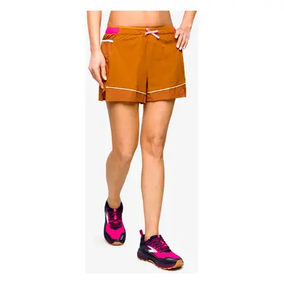 Běžecké kraťasy dámské Brooks High Point 2-in-1 Short - hazelwood/ochre/fuchsia