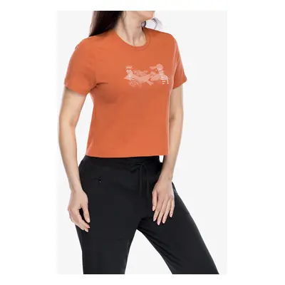 Dámské tričko Mammut Massone T-Shirt Cropped Rocks - brick