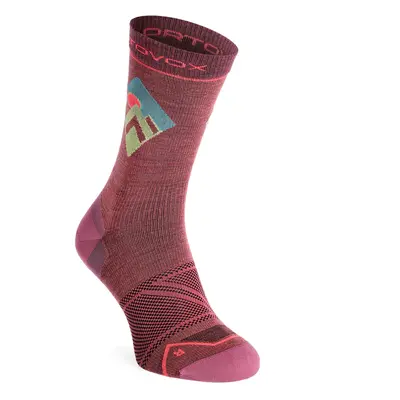 Trekingové ponožky Ortovox Alpine Light Comp Mid Socks - wild rose