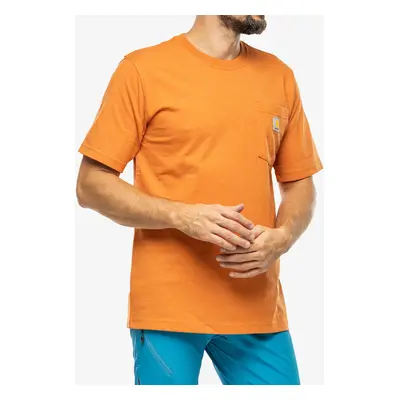 Pánské tričko Carhartt K87 Pocket S/S T-Shirt - marmalade heather