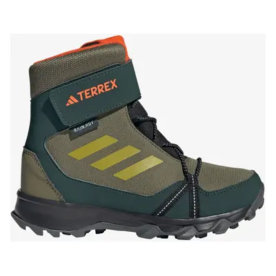 Dětské boty adidas TERREX Snow Velcro RAIN.RDY Winter - focus oliv/puls oliv/im orange