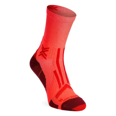 Běžecké ponožky X-Socks Trailrun Perform Crew - fluo red/namib red