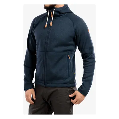 Mikina s kapucí Fjallraven Ovik Fleece Hoodie - navy