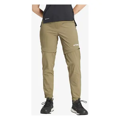 Kalhoty dámské adidas TERREX Utilitas Zip Off Pants - olive strata