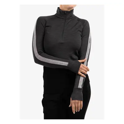 Dámská mikina Icebreaker ZoneKnit LS Half Zip - jet hthr/black