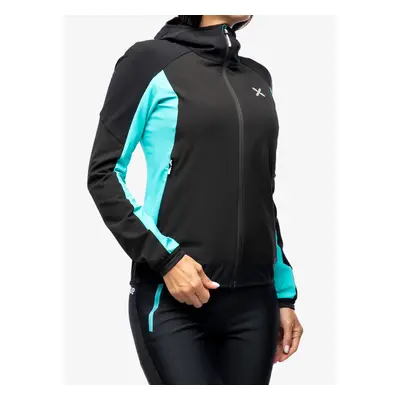 Softshellová bunda dámská Montura Premium Wind Hoody Jacket - black/light blue