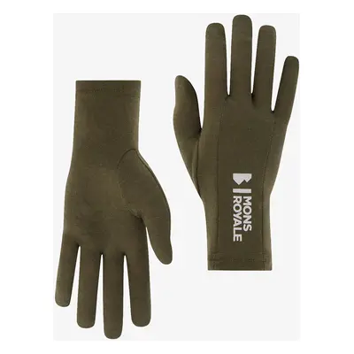 Rukavice Mons Royale Volta Merino Glove Liner - dark olive