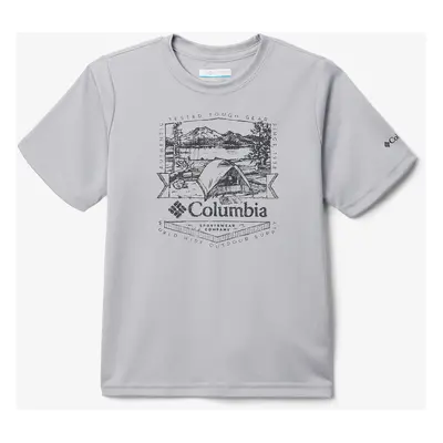 Chlapecké tričko Columbia Fork Stream Short Sleeve Graphic Shirt - columbia grey/lakeside badge