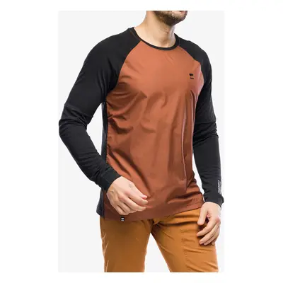 Cyklistická mikina Mons Royale Tarn Merino Shift Wind Jersey - dark copper/black