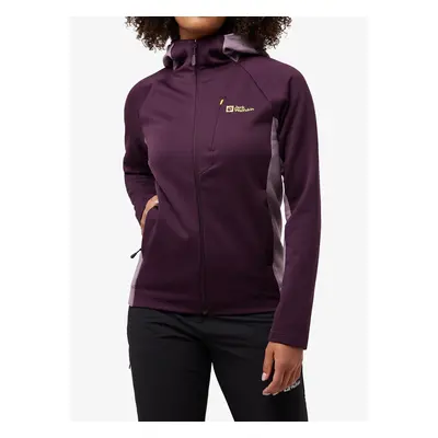 Fleece mikina dámská Jack Wolfskin Alpgrat XT Jacket - midnight plum