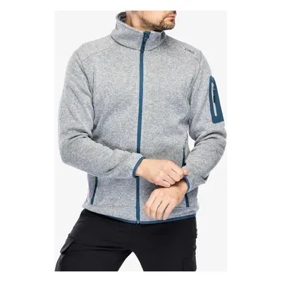 Fleecová mikina CMP Perl Jacket Knitted - cemento/bluesteel