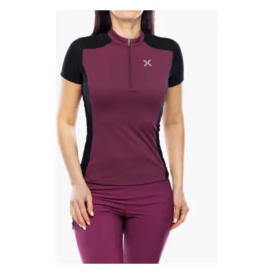 Dámské rychleschnoucí triko Montura Mountain Zip T-Shirt - wine red