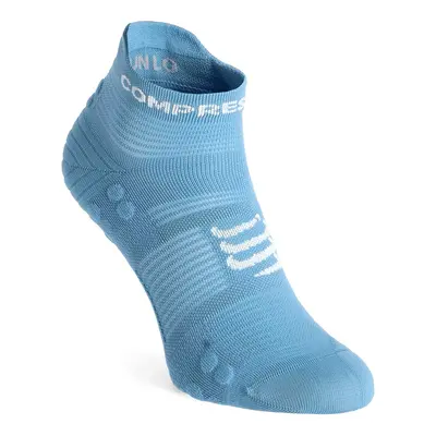 Ponožky na běhání Compressport Pro Racing Socks v4.0 Run Low - niagara blue/white