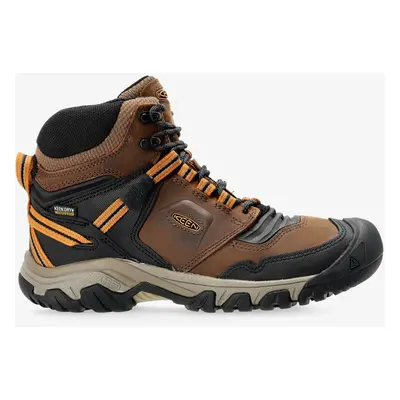 Turistické boty Keen Ridge Flex MID WP - bison/golden brown