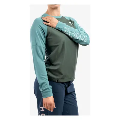 Dámská mikina Mons Royale Tarn Merino Shift Wind Jersey - sage/burnt s.