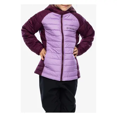 Dívčí bunda Columbia Powder Lite Girls Hooded Jacket - gumdrop/marionberry