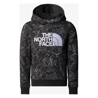 Chlapecká mikina The North Face Drew Peak P/O Hoodie Print - asphalt grey