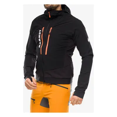 Softshellová bunda Mammut Aenergy SO Hybrid Hooded Jacket - black/vibrant orange