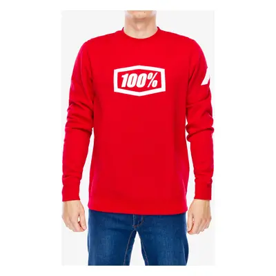 Mikina 100% Icon Pullover Crewneck Fleece Sweatshirt - deep red