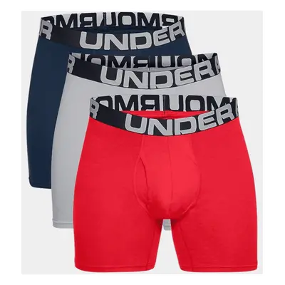 Boxerky Under Armour Charged Cotton 6in (3 szt.) - red/academy