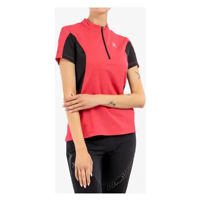 Dámské cyklistické tričko Montura Track Zip T-Shirt - sugar rose