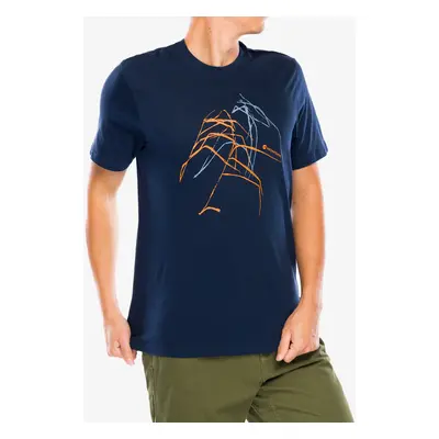 Tričko s potiskem Montane Abstract Mountain T-Shirt - eclipse blue