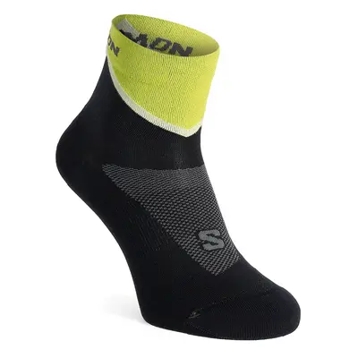 Ponožky na běhání Salomon Pulse Ankle - black/sulphur spring/yellow