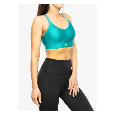 Sportovní podprsenka Under Armour Infinity Mid Covered Sports Bra - coastal teal/c.teal/lime sur