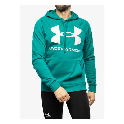 Pánská mikina Under Armour Rival Fleece Big Logo HD - coastal teal/onyx white