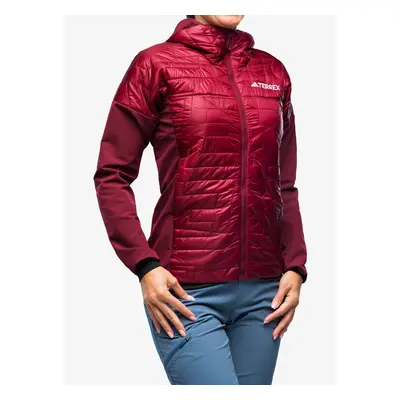 Hybridní bunda dámská adidas TERREX Xperior Varilite Hybrid PrimaLoft Jacket - shadow red