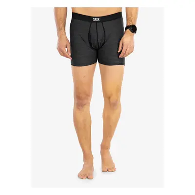 Termoaktivní boxerky Saxx Hot Shot Boxer Brief Fly - black heather