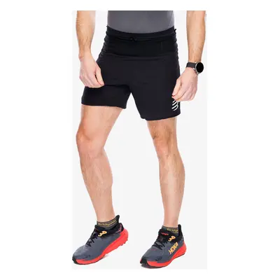 Běžecké kraťasy Compressport Trail Racing Overshort - black