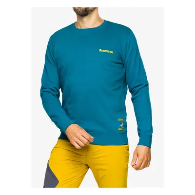 Mikina na lezení La Sportiva Climbing on the Moon Sweatshirt - turchese/giallo