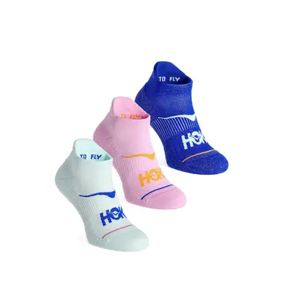 Ponožky na běhání Hoka No-Show Run Sock 3-Pack - aqua/pink/ultramarine