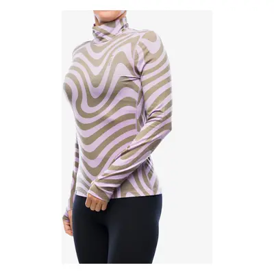 Dámská funkční mikina Mons Royale Cascade Mock Neck LS - blazing trails