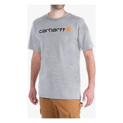 Bavlněné tričko Carhartt Core Logo T-Shirt S/S - heather grey