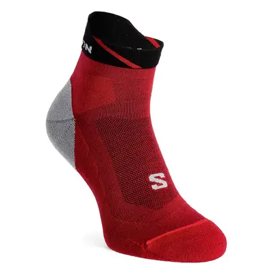 Ponožky na běhání Salomon Speedcross Ankle - red dahlia/black/poppy