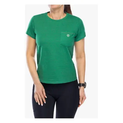 Dámské tričko Patagonia Clean Climb Bloom Pocket Responsibili-Tee - gather green