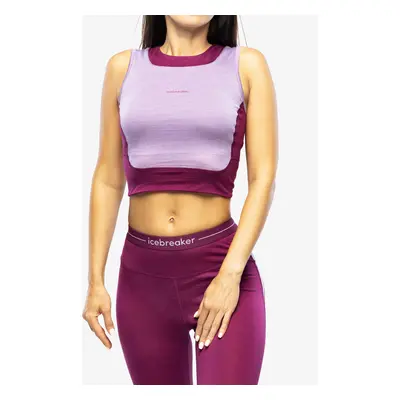 Dámský top Icebreaker ZoneKnit Cropped Bra-Tank - purple