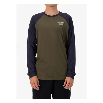 Longsleeve Mons Royale Icon Raglan - dark olive/9 iron