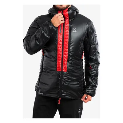 Péřová bunda Haglofs L.I.M ZT Down Jacket - true black/zenith red