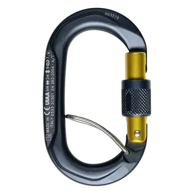 Karabina s pojistkou Climbing Technology OVX SGL - anthracite/mustard