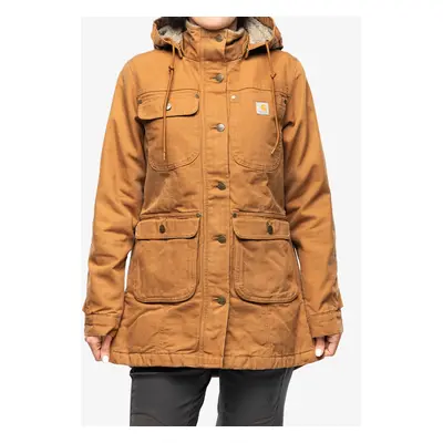 Dámský kabát Carhartt Loose Fit Weathered Duck Coat - carhartt brown