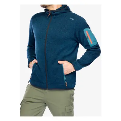 Fleecová bunda CMP Borgis Fix Hood Jacket - bluesteel/antracite