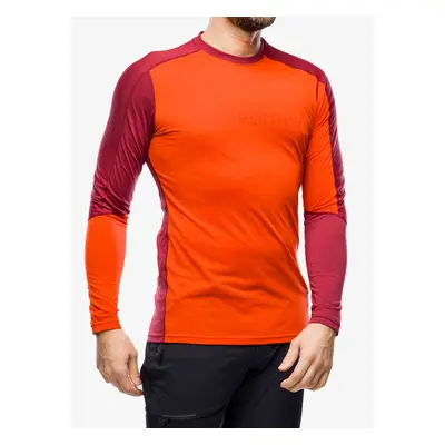 Funkční mikina Norrona Falketind Equaliser Merino Round Neck - arednalin/rhubarb