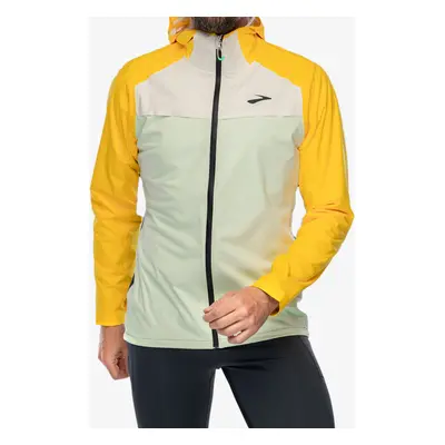 Bunda do deště Brooks High Point Waterproof Jacket - green/ecru/lemon